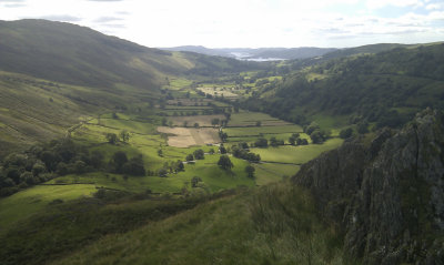 View down Troutbeck towards Windermere