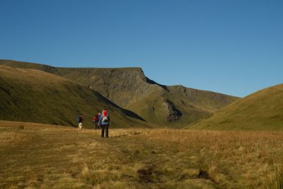 The party split - 2 going via Scales Fell - 3 going via Sharp Edge