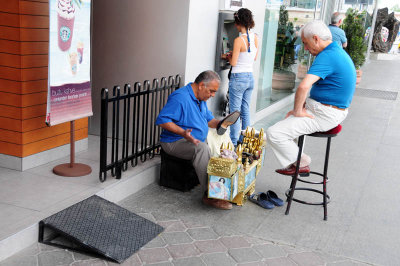 Shoeshine Man in Taksim Square