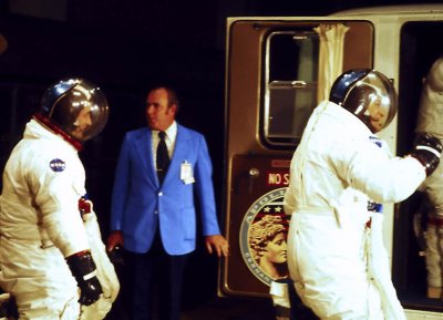 Astronauts Entering the Van