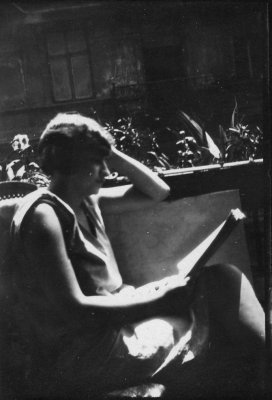 Reading on the balcony - 1920s