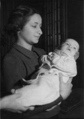 Holding her nephew Tadeusz (Ted)  16 Luty (February) 1937