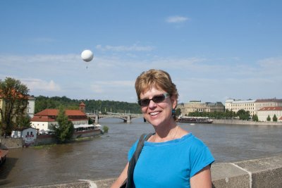 Jill in Front of the Vlatava River