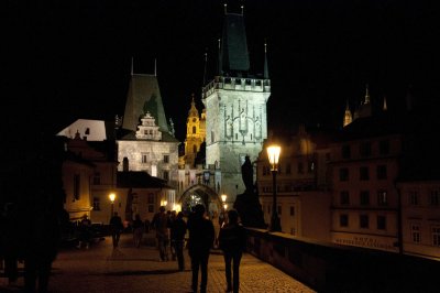 Mala Strana Bridge Tower at Night