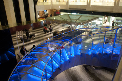 Staircase in the lobby of Le Meridien Hotel