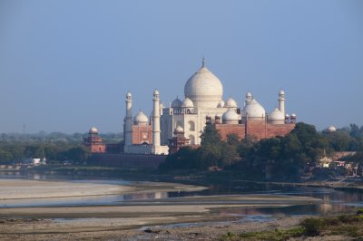 View of the Taj Mahal from the Agra Fort