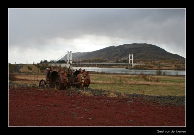 1192 rusty tractor in Icelandic landscape