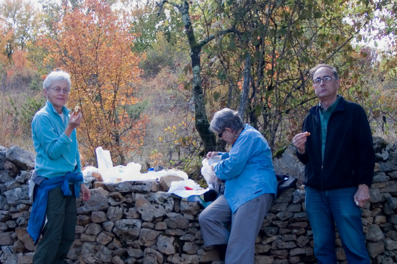 After mill visit a lunch break---Susan, Mary, and Dave