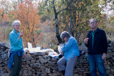 After mill visit a lunch break---Susan, Mary, and Dave