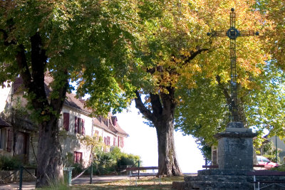War monument at village center