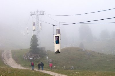 Thursday we take the coffin  lift from Passo Sella to Forc Sassolungo