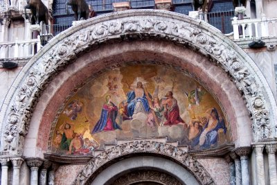 Mosaic over the center portal