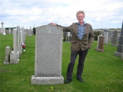 My Cousin Gordon at our Great Grandparents Grave