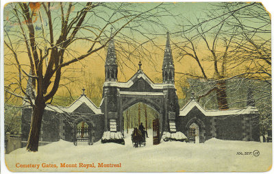 Cemetery Gates Mount Royal Montreal Quebec Canada