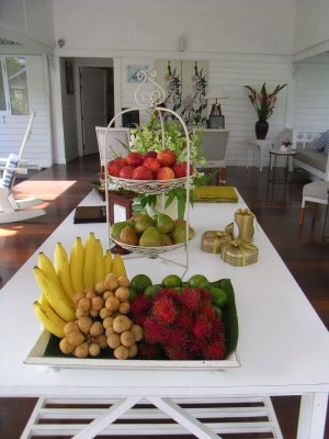 Complimentary fruits everywhere