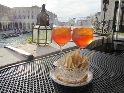 Drinks @ the terrace of Hotel Al Ponte Antico