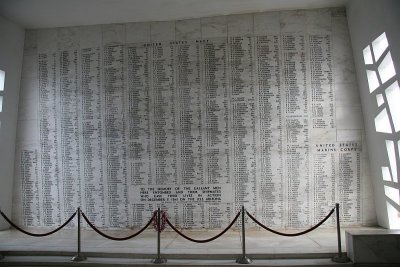 Arizona Memorial Names of Those Lost