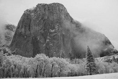 Yosemite Valley Winter B&W