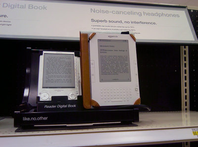 Sony PRS 505 and the Kindle 2, with M-Edge Platform cover