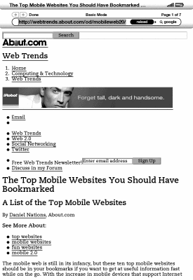 Web-browsing to WebTrends re mobile sites