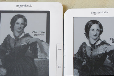 Kindle 2 and Kindle 3 Bronte  screen-sleeper - See next shot also.