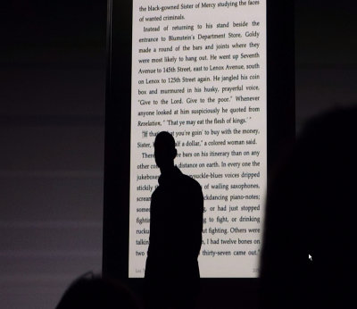 The guy behind, or in front of, the basic e-Ink Kindle