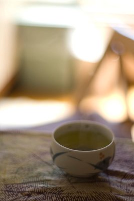 drink a cup of green tea