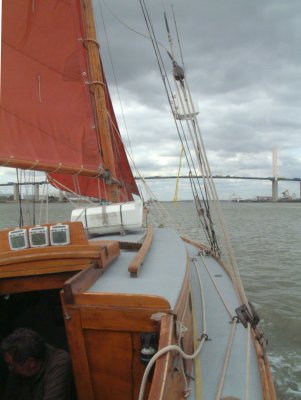 Sailing Nancy Blackett from Woolverstone to St Kaths
