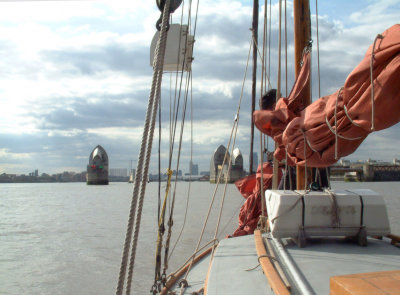 Approaching the Thames Barrier