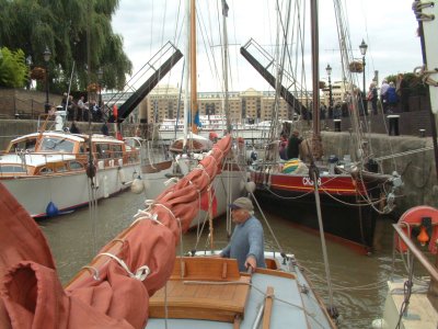 Playing sardines, locking in to St Katherine's Dock