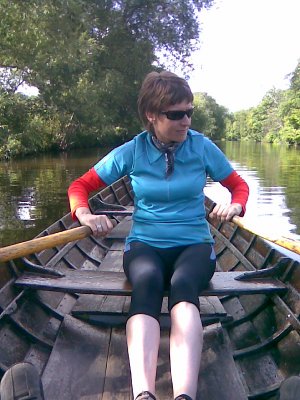 Rowing in cycling gear