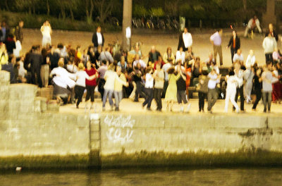 Dancing by the River - A Weekend Night on the Seine Bank