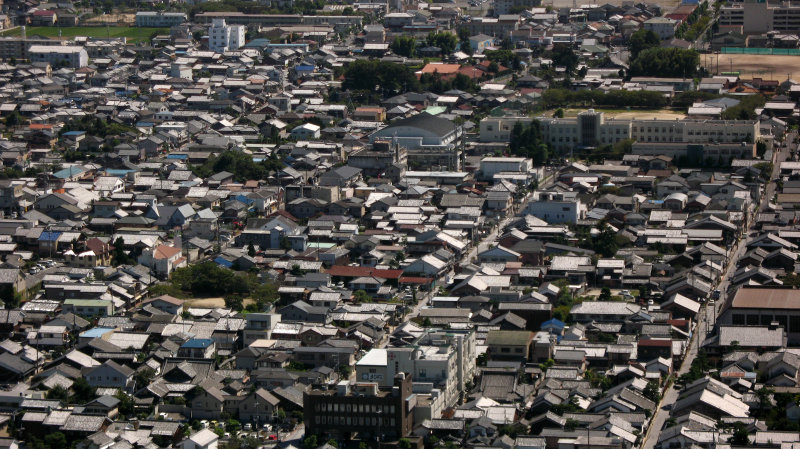 Rooftops of central Ōmi Hachiman