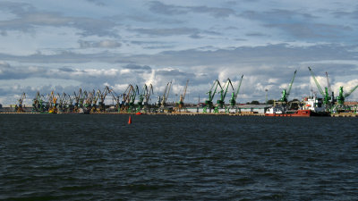 The many cranes of Klaipėda's port