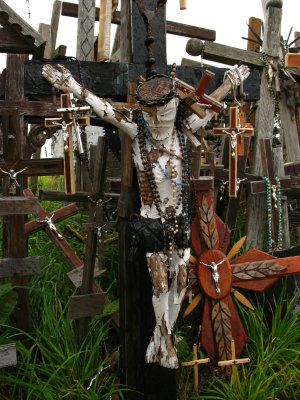 Decorated image of Jesus on a crucifix