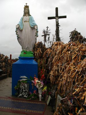 Large Mary shrine on top of the hill