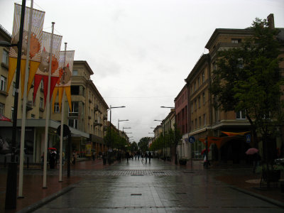 Vilniaus gatvė in central Šiauliai