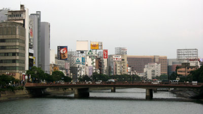 Buildings in Nakasu along the Naka-gawa