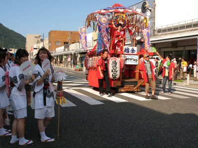 Second float with watching dancers