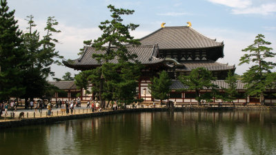 Tōdai-ji viewed from across the nearby pond