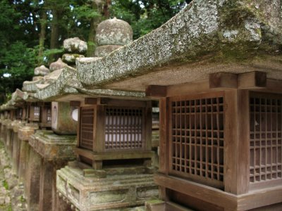 Stone lantern detail