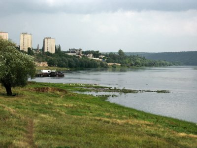 Northward view down the Dniester