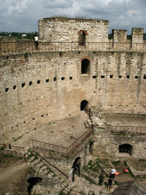 Interior walls of the fortress and courtyard below