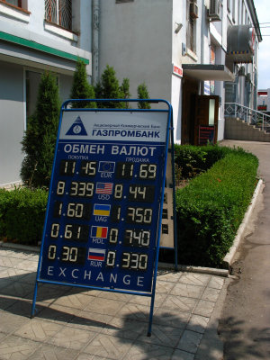 The day's exchange rates