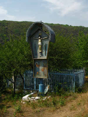 Crucifix on the edge of the village