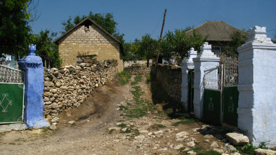 Rough backroad through the village
