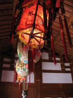 Chinese lanterns in the farmhouse