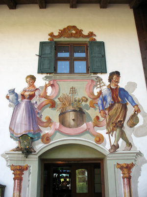 Bavarian-style wall mural