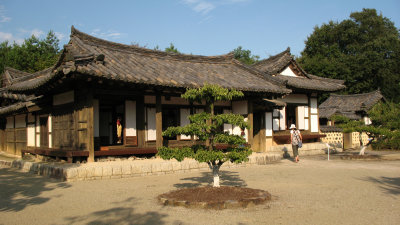 Inside the grounds of the Korean homestead