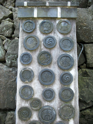 Assorted crest tiles of Himeji-jō